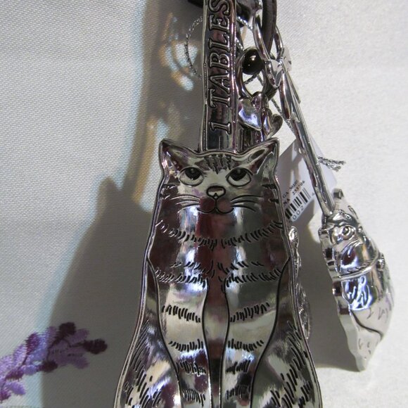 Ganz 4 Piece Metal Measuring Spoon Set Cats New in Box - Picture 6 of 14